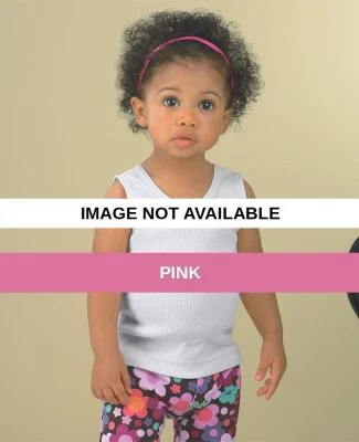 3406 Rabbit Skins® Infant 2x1 Rib Tank Pink