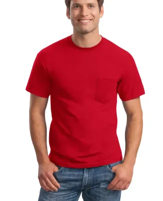 2300 Gildan Ultra Cotton Pocket T-shirt in Red