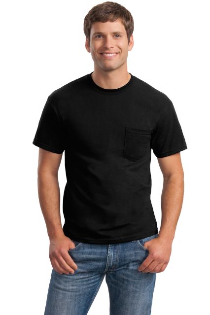 2300 Gildan Ultra Cotton Pocket T-shirt in Black