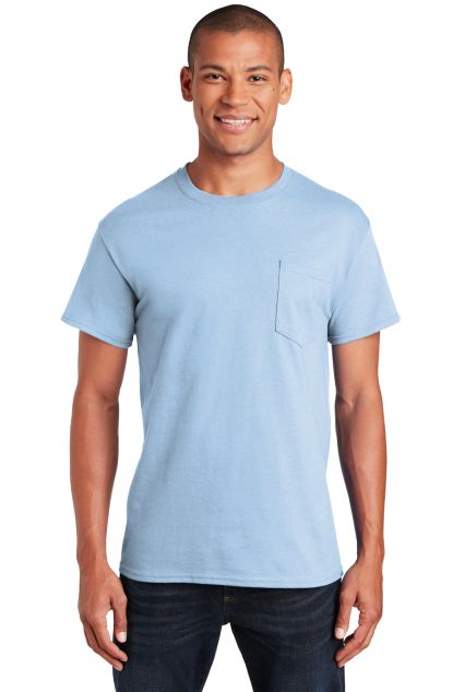 2300 Gildan Ultra Cotton Pocket T-shirt in Light blue