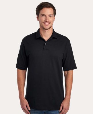 Jerzees 437M Jersey Sport Shirt with SpotShield in Black