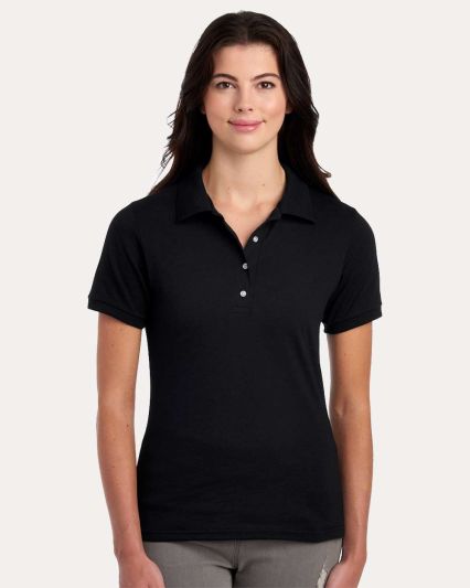 Jerzees 437M Jersey Sport Shirt with SpotShield in Black