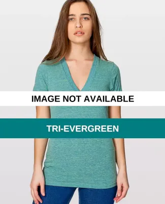 American Apparel TR456 Unisex Tri-Blend Deep V Nec Tri-Evergreen