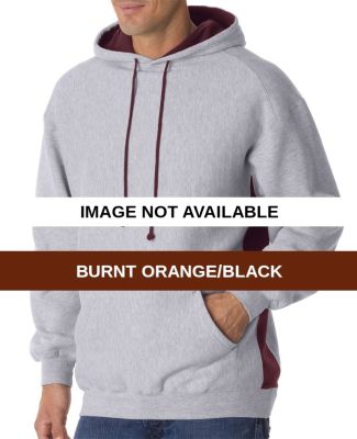 1250 Badger Adult Cross-Grain Colorblock Hooded Fl Burnt Orange/Black