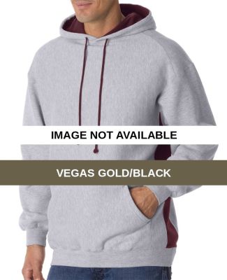 1250 Badger Adult Cross-Grain Colorblock Hooded Fl Vegas Gold/Black