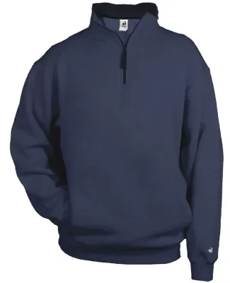 1286 Badger 1/4 Zip Fleece Pullover Navy