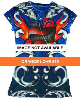1455 tie dye Juniors' Sublimation-Dyed Tee Orange Love 639