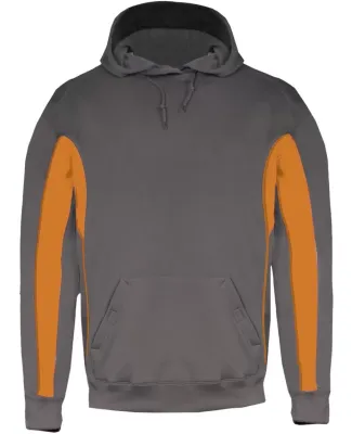 1465 Badger Drive Poly Performance Fleece Hood Graphite/ Burnt Orange