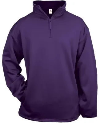 1480 Badger 1/4 Zip Poly Fleece Pullover Purple