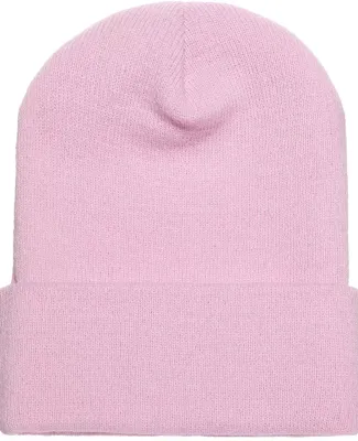 1501 Yupoong Heavyweight Cuffed Knit Cap in Baby pink