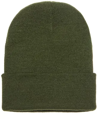 1501 Yupoong Heavyweight Cuffed Knit Cap in Olive