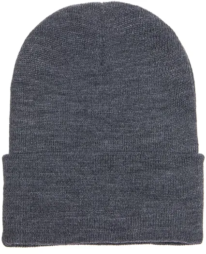 1501 Yupoong Heavyweight Cuffed Knit Cap in Dark grey