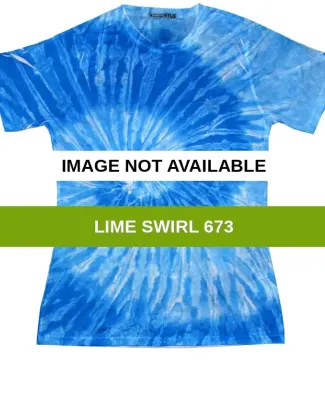 1555 tie dye Sublimated Polyester Ladies' Tee Lime Swirl 673