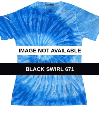 1555 tie dye Sublimated Polyester Ladies' Tee Black Swirl 671