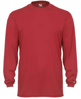2104 Badger Youth B-Core Long-Sleeve Performance T Red