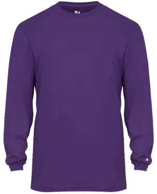 2104 Badger Youth B-Core Long-Sleeve Performance T Purple