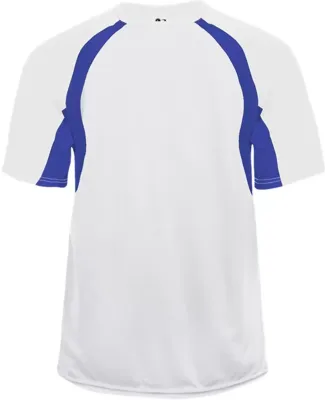 2144 Badger Youth B-Core Two-Tone Hook Tee White/ Royal