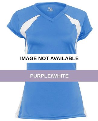 2161 Badger Zone Girls/Youth Athletic Jersey Purple/White