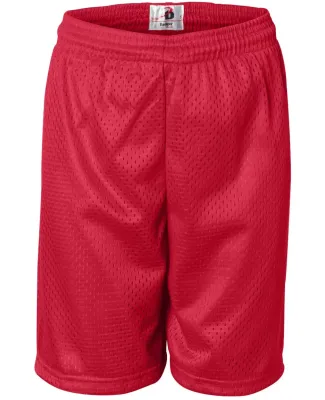 2207 Badger Youth Mesh/Tricot 6-Inch Shorts Red
