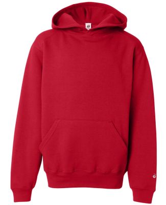 2254 Badger Youth Hooded Sweatshirt in Red