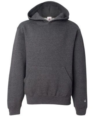 2254 Badger Youth Hooded Sweatshirt in Charcoal