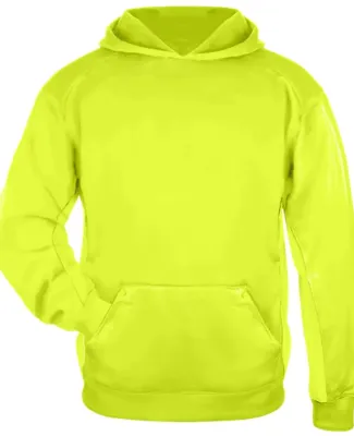 2454 Badger BT5 Youth Performance Hoodie Safety Yellow