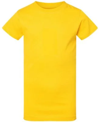 2616 LA T Girls' Fine Jersey Longer Length T-Shirt in Yellow