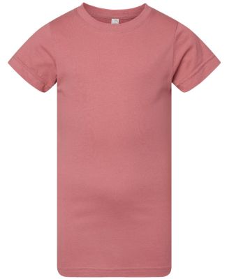 2616 LA T Girls' Fine Jersey Longer Length T-Shirt in Mauvelous
