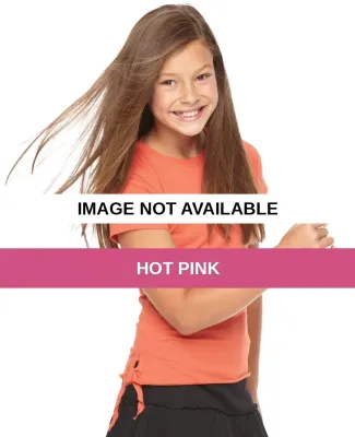 2625 LA T Girls Side Tie Tee Hot Pink