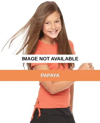 2625 LA T Girls Side Tie Tee Papaya