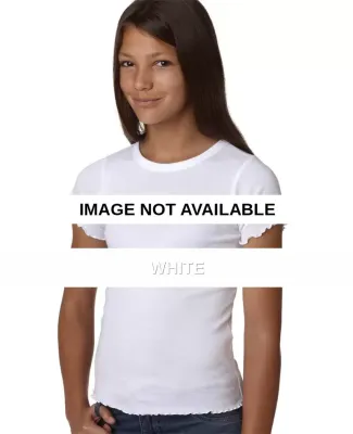 2632 LA T Girls' Baby Rib Tiny Tee White