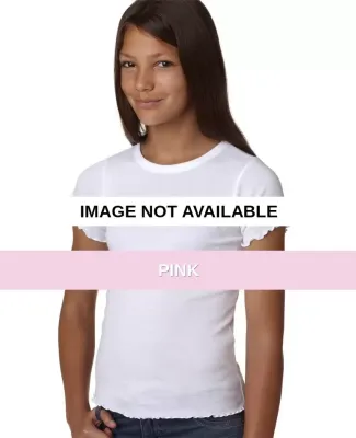2632 LA T Girls' Baby Rib Tiny Tee Pink