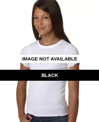 2632 LA T Girls' Baby Rib Tiny Tee Black