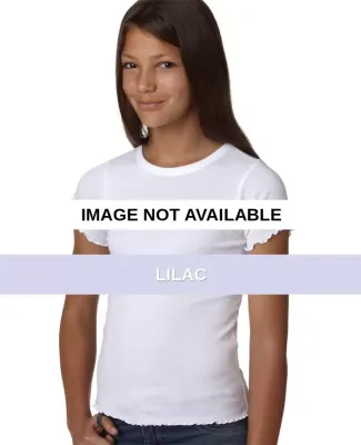 2632 LA T Girls' Baby Rib Tiny Tee Lilac