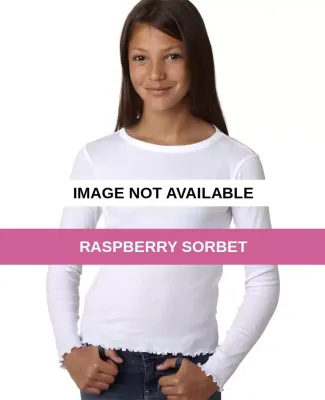 2634 LA T Girls' Baby Rib Long-Sleeve Tiny Tee Raspberry Sorbet