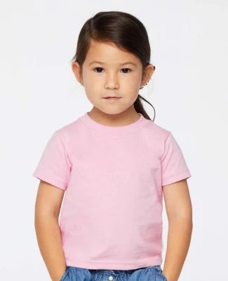 3301T Rabbit Skins Toddler Cotton T-Shirt in Pink
