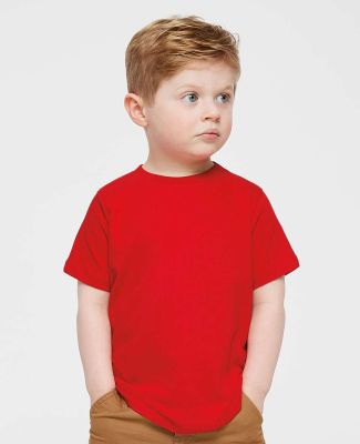 3321 Rabbit Skins Toddler Fine Jersey T-Shirt in Red