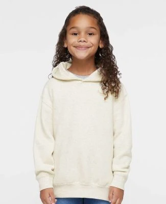 3326 Rabbit Skins Toddler Hooded Sweatshirt with P in Natural heather