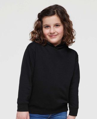 3326 Rabbit Skins Toddler Hooded Sweatshirt with P in Black