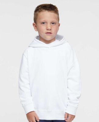 3326 Rabbit Skins Toddler Hooded Sweatshirt with P in White