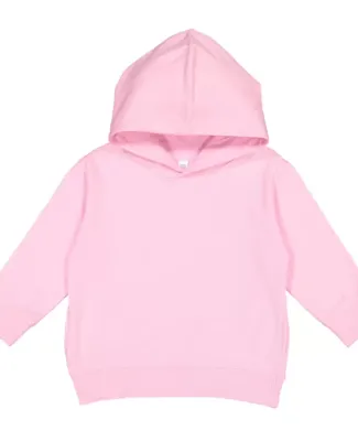 3326 Rabbit Skins Toddler Hooded Sweatshirt with P PINK