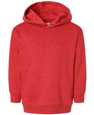 3326 Rabbit Skins Toddler Hooded Sweatshirt with P in Vintage red