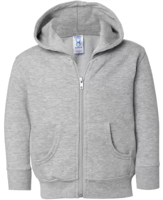 3346 Rabbit Skins Toddler Fleece Zip Hoodie Heather