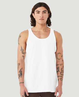BELLA+CANVAS 3480 Unisex Cotton Tank Top in Solid wht blend