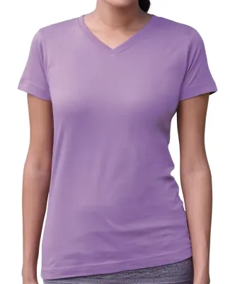 3507 LA T Ladies V-Neck Longer Length T-Shirt in Lavender