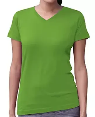 3507 LA T Ladies V-Neck Longer Length T-Shirt in Apple