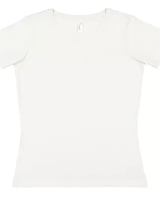 3516 LA T Ladies Longer Length T-Shirt in Porcelain