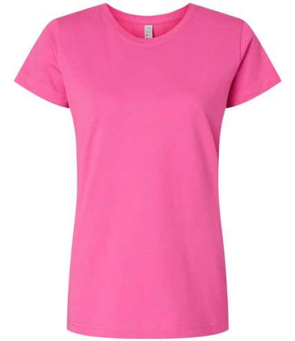 3516 LA T Ladies Longer Length T-Shirt in Raspberry