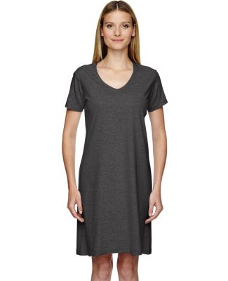 3522 LA T Ladies T-Shirt Dress in Vintage smoke