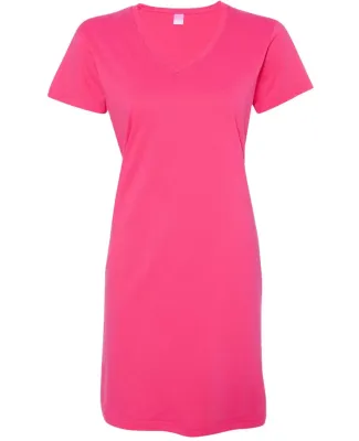 3522 LA T Ladies T-Shirt Dress HOT PINK